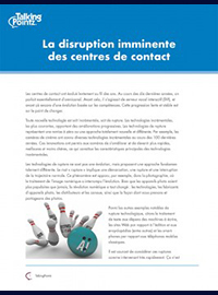 Couverture La disruption imminente des centres de contact