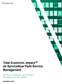 Couverture Total Economic Impact™ : Service et avantages commerciaux possibles avec ServiceNow