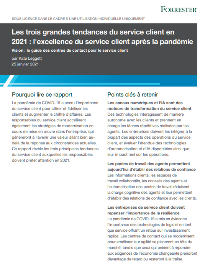 Couverture Les trois grandes tendances du service client en  2021 : l'excellence du service client après la pandémie