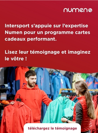 Couverture Intersport s’appuie sur Numen pour un programme cartes cadeaux performant